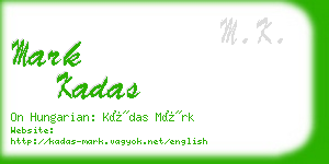 mark kadas business card